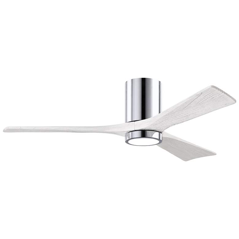 Image 1 52 inch Irene-3HLK LED Damp Polished Chrome White Ceiling Fan with Remote