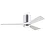 52" Irene-3HLK LED Damp Polished Chrome White Ceiling Fan with Remote