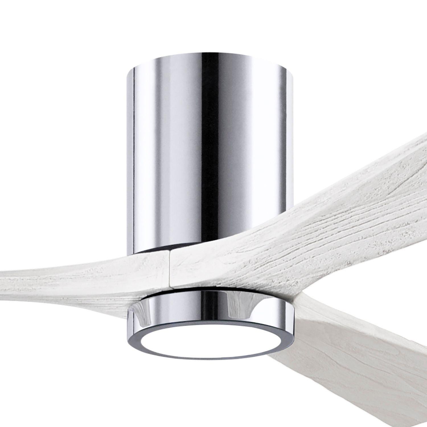 Image 2 52" Irene-3HLK LED Damp Polished Chrome White Ceiling Fan with Remote more views