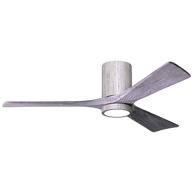Image 1 52" Irene-3HLK LED Damp Rated Barnwood Hugger Ceiling Fan with Remote