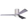 52" Irene-3HLK LED Damp Rated Barnwood Hugger Ceiling Fan with Remote