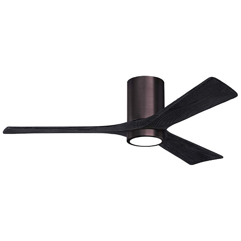 Image 1 52" Irene-3HLK LED Damp Rated Bronze and Black Ceiling Fan with Remote
