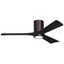 52" Irene-3HLK LED Damp Rated Bronze and Black Ceiling Fan with Remote