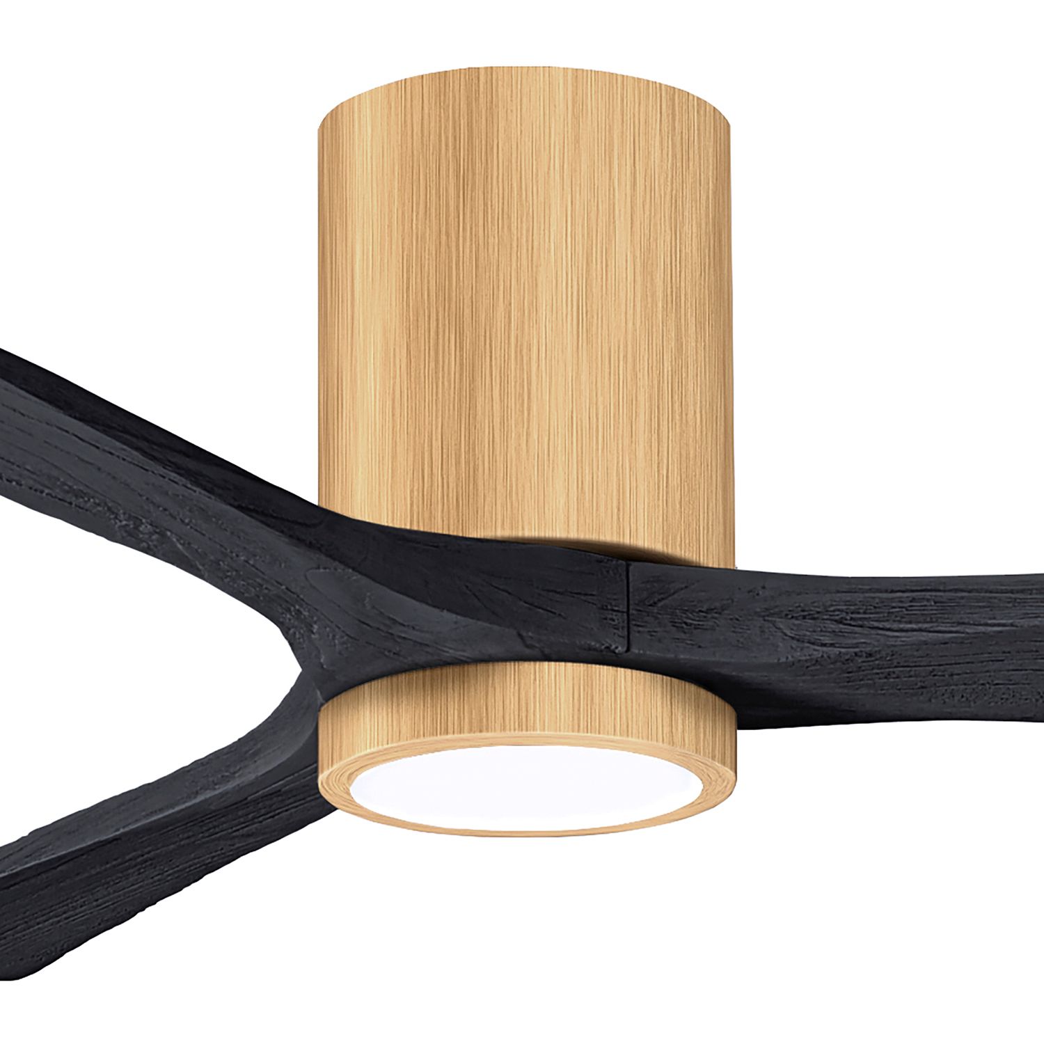 52" Irene-3HLK Light Maple and Matte Black Ceiling Fan
