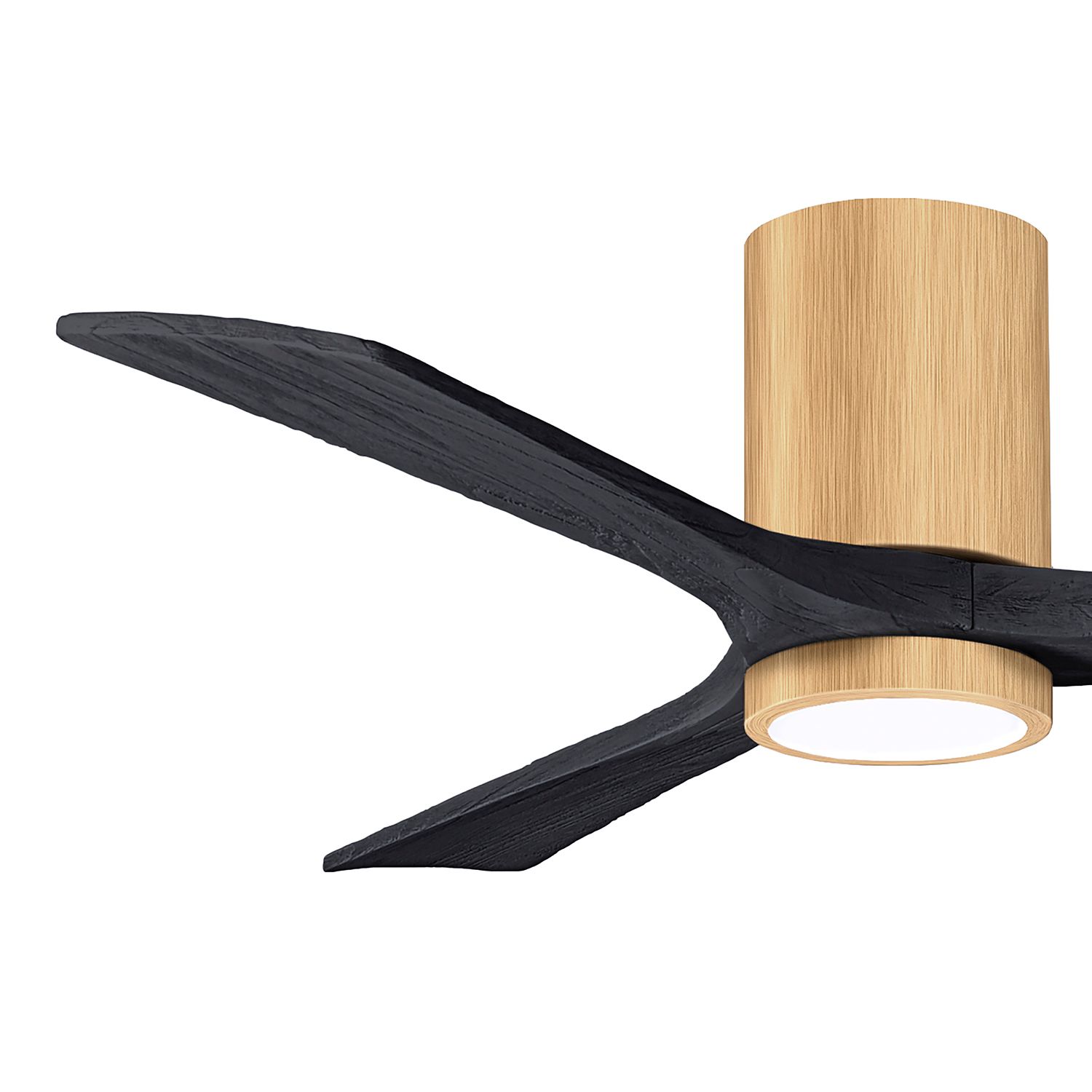 52" Irene-3HLK Light Maple and Matte Black Ceiling Fan