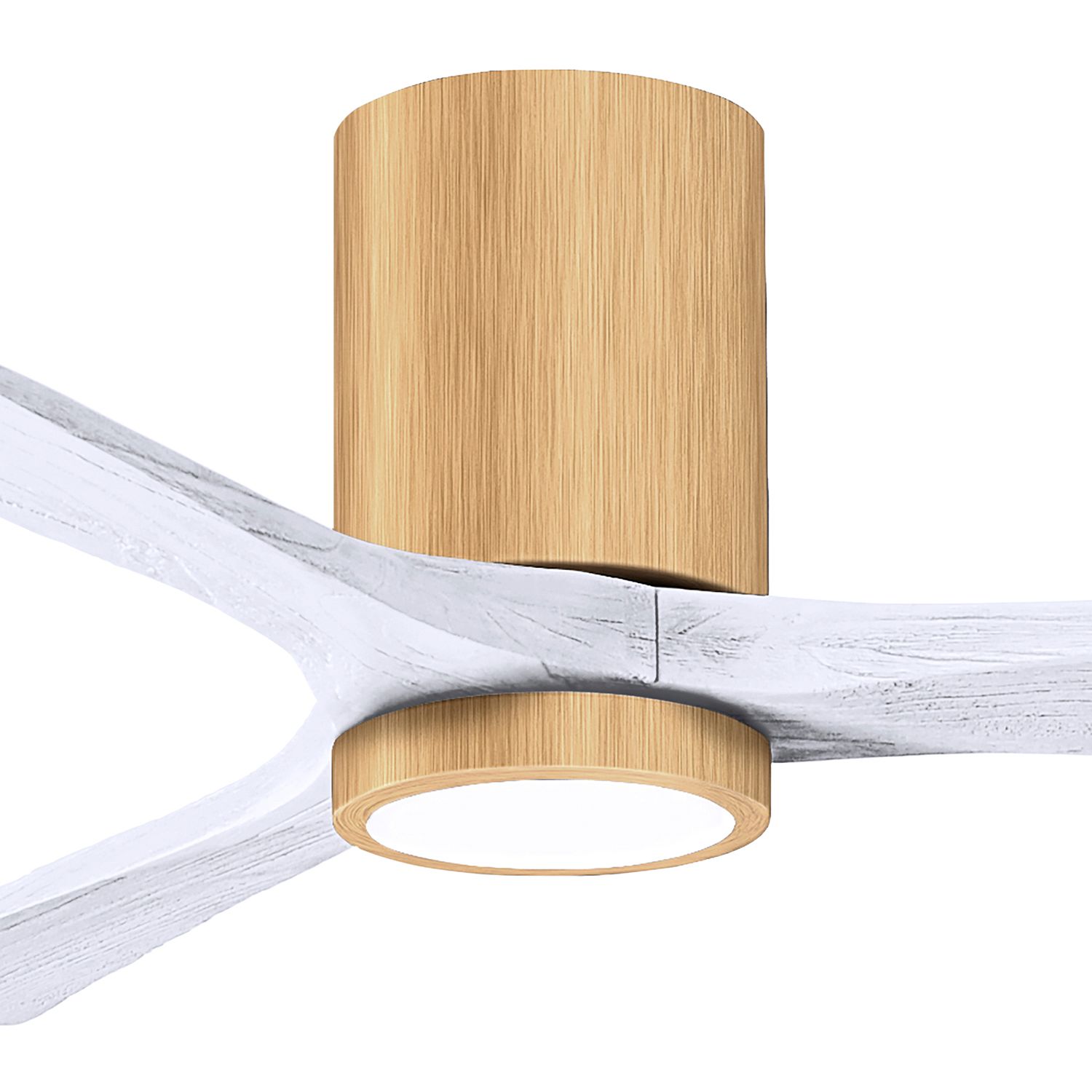 52" Irene-3HLK Light Maple and Matte White Ceiling Fan