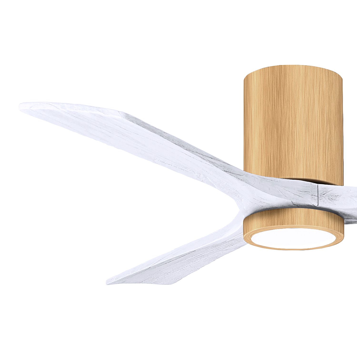 52" Irene-3HLK Light Maple and Matte White Ceiling Fan