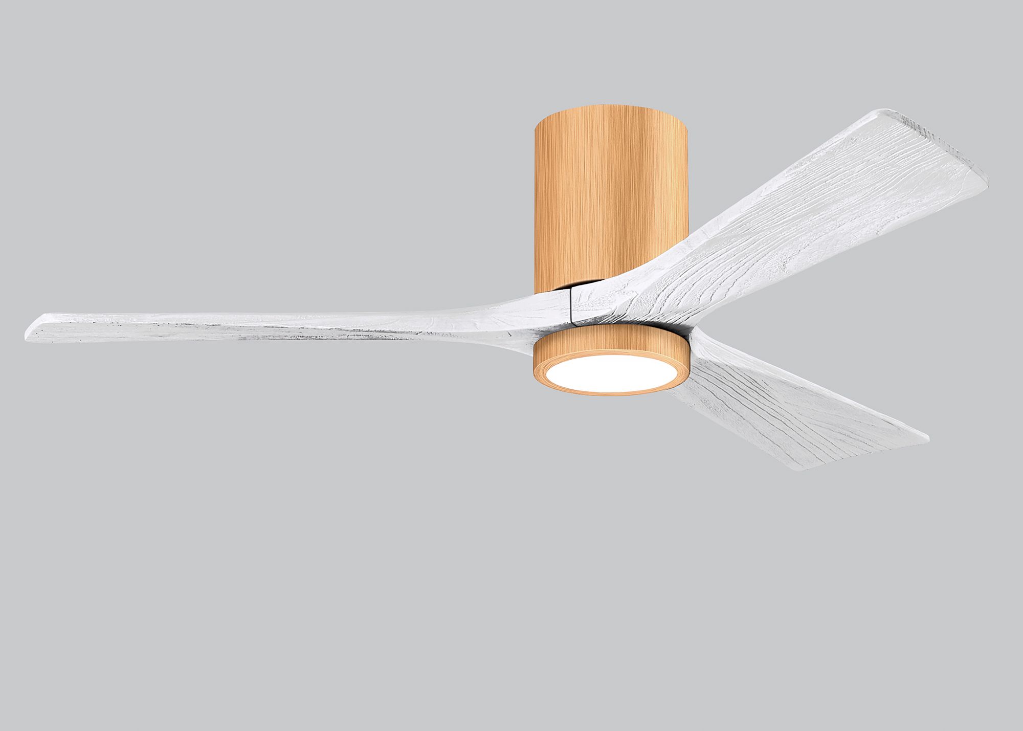 52" Irene-3HLK Light Maple and Matte White Ceiling Fan