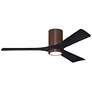 52" Irene-3HLK Walnut and Matte Black LED Ceiling Fan