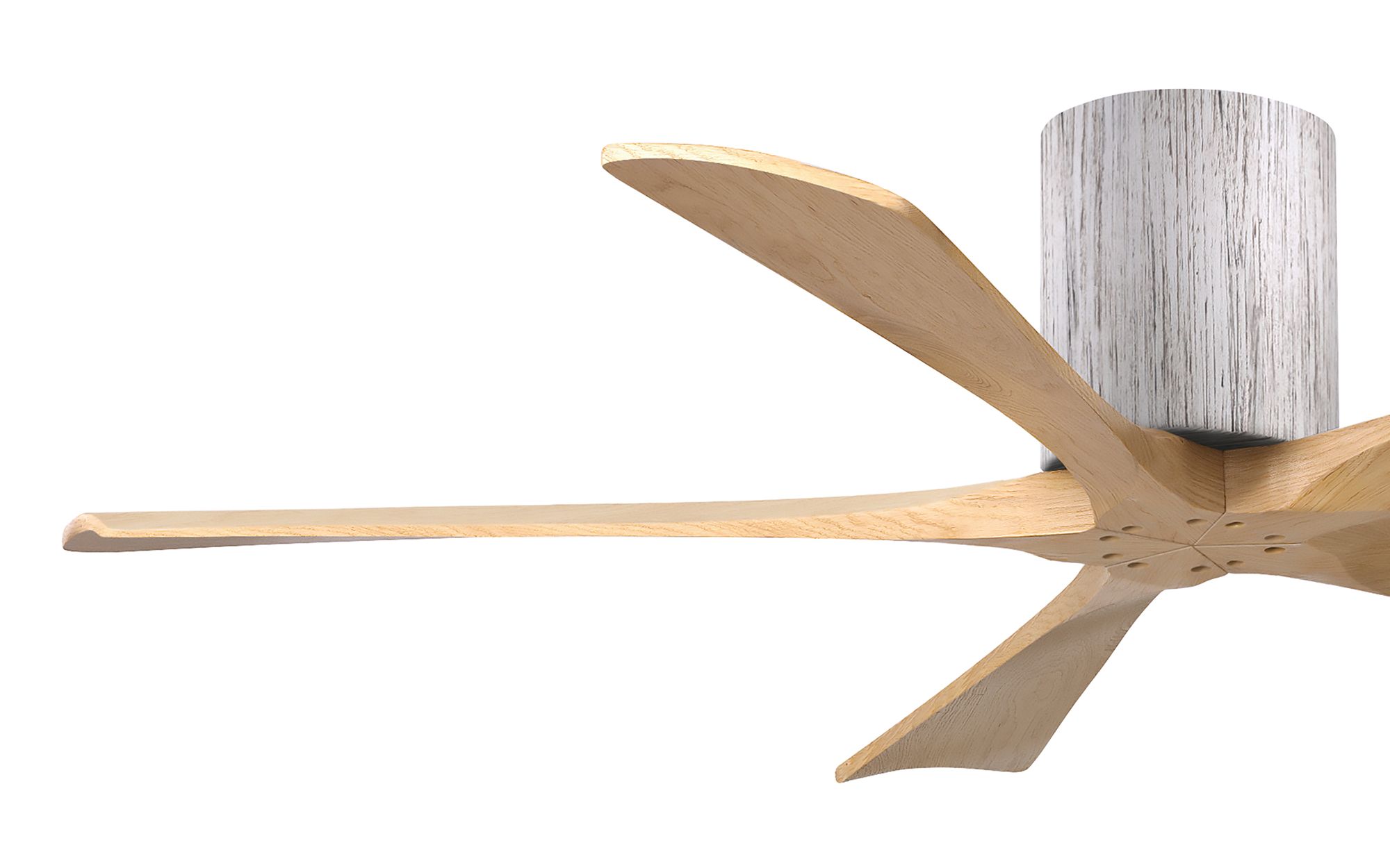 52" Irene-5H Barnwood and Light Maple Tone Ceiling Fan