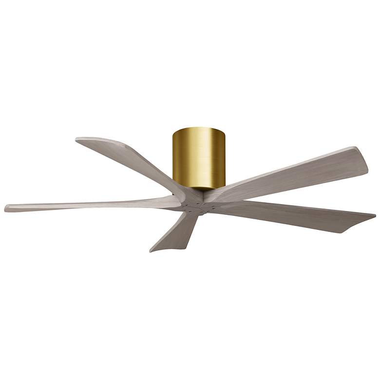 Image 1 52" Irene-5H Brushed Brass and Gray Ash Ceiling Fan