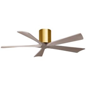 52" Irene-5H Brushed Brass and Gray Ash Ceiling Fan 52" Irene-5H Brushed Brass and Gray Ash Ceiling Fan