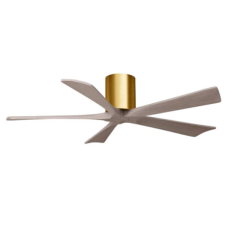 Image 2 52" Irene-5H Brushed Brass and Gray Ash Ceiling Fan more views