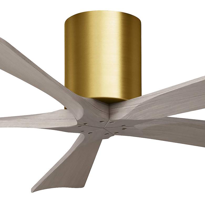 Image 5 52" Irene-5H Brushed Brass and Gray Ash Ceiling Fan more views