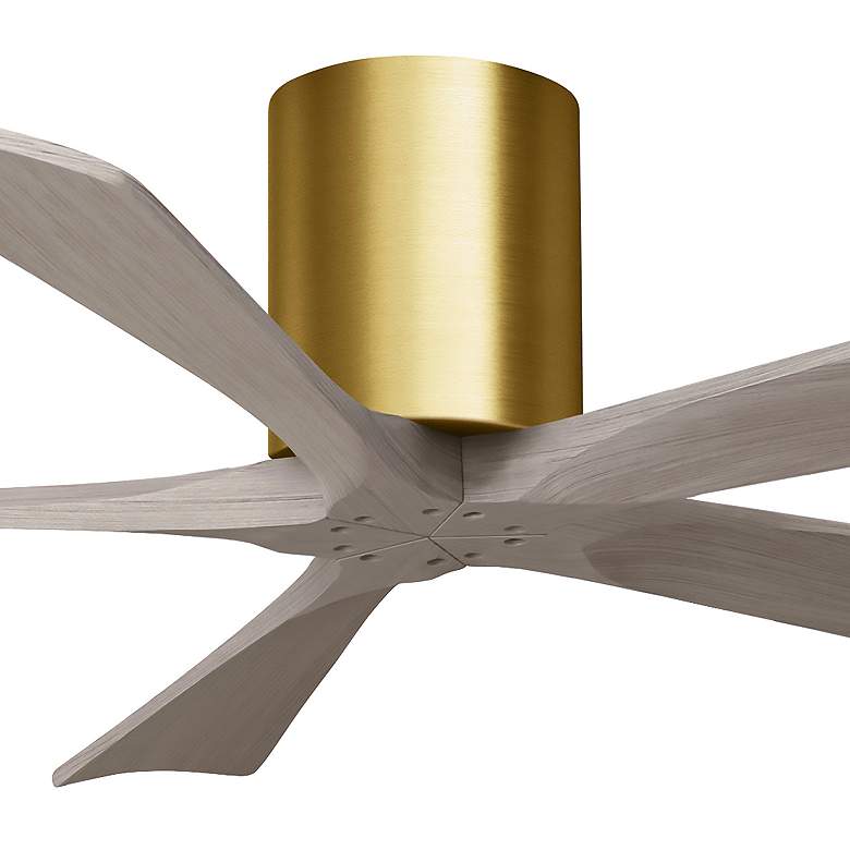 Image 7 52" Irene-5H Brushed Brass and Gray Ash Ceiling Fan more views