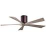 1_52" Irene-5H Brushed Bronze and Gray Ash Ceiling Fan