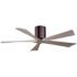 52" Irene-5H Brushed Bronze and Gray Ash Ceiling Fan