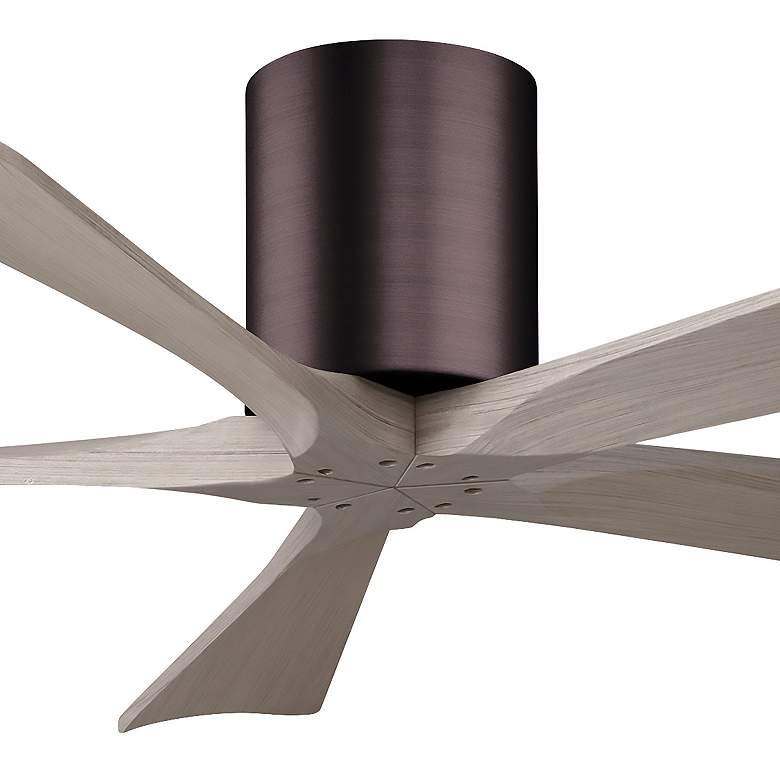 Image 5 52" Irene-5H Brushed Bronze and Gray Ash Ceiling Fan more views