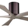 7_52" Irene-5H Brushed Bronze and Gray Ash Ceiling Fan more views