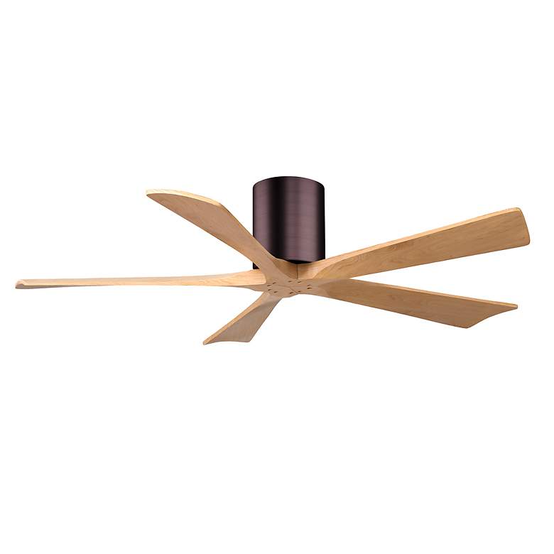 Image 2 52" Irene-5H Brushed Bronze and Light Maple Ceiling Fan more views