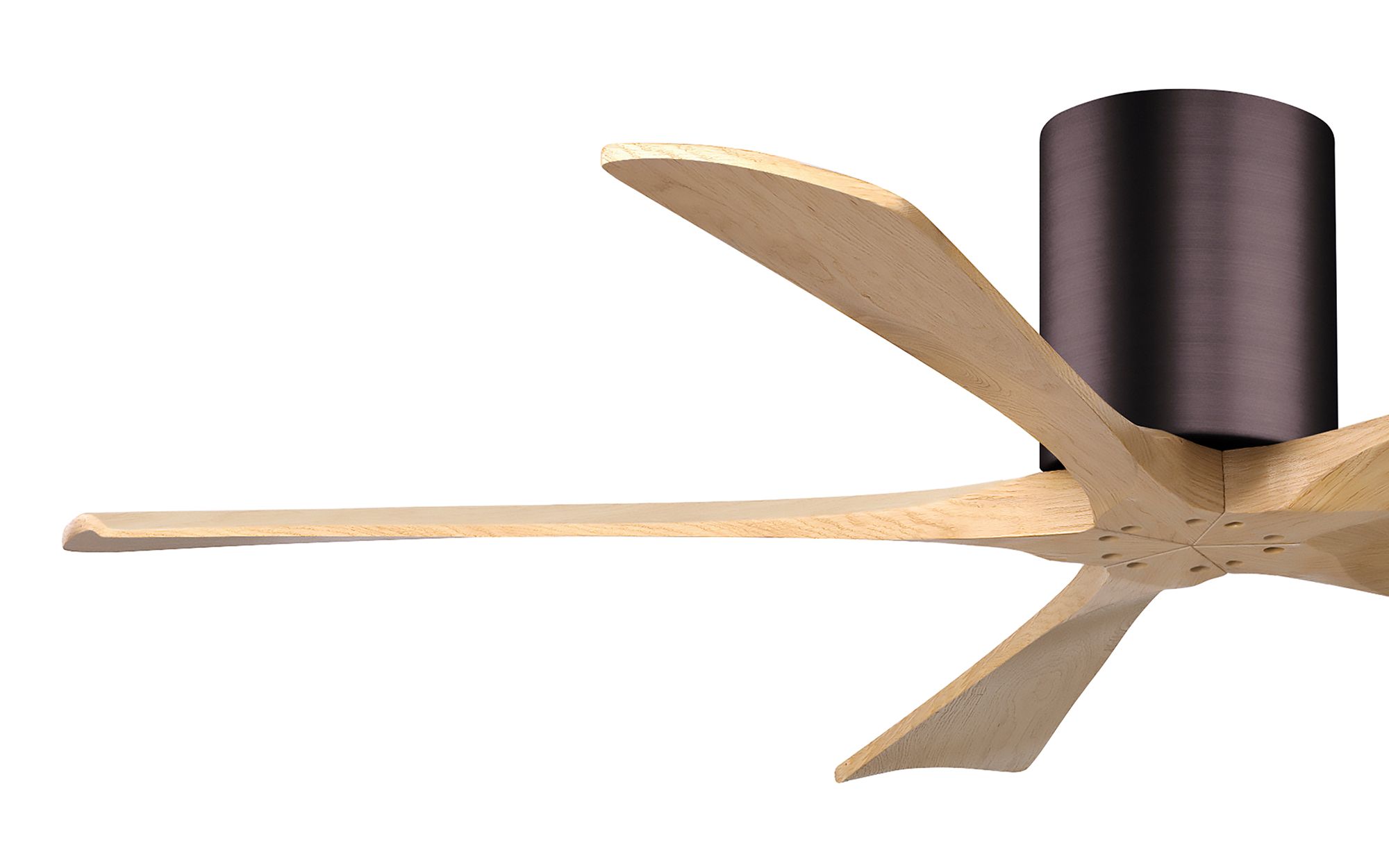 52" Irene-5H Brushed Bronze and Light Maple Ceiling Fan
