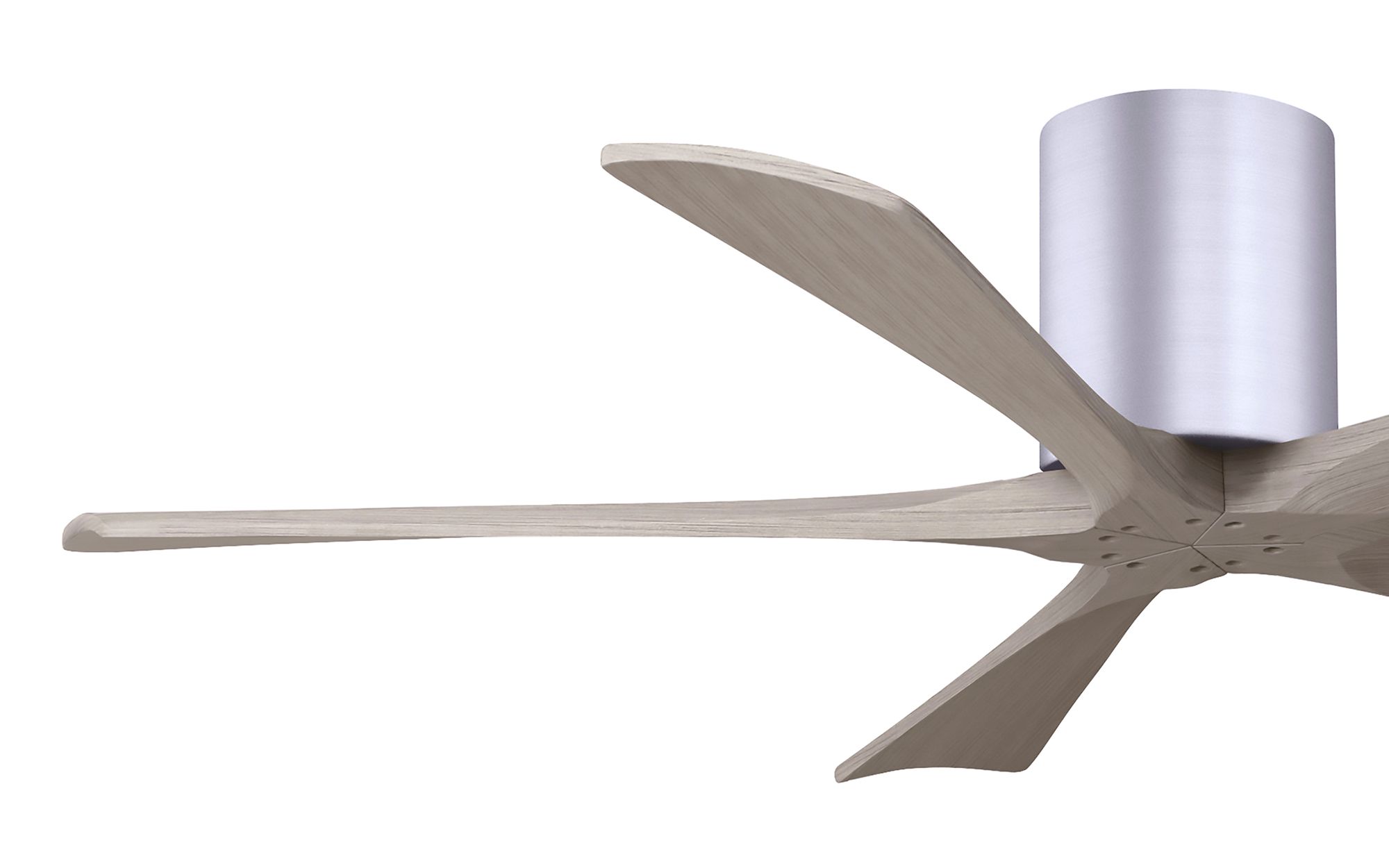 52" Irene-5H Brushed Nickel and Gray Ash Ceiling Fan