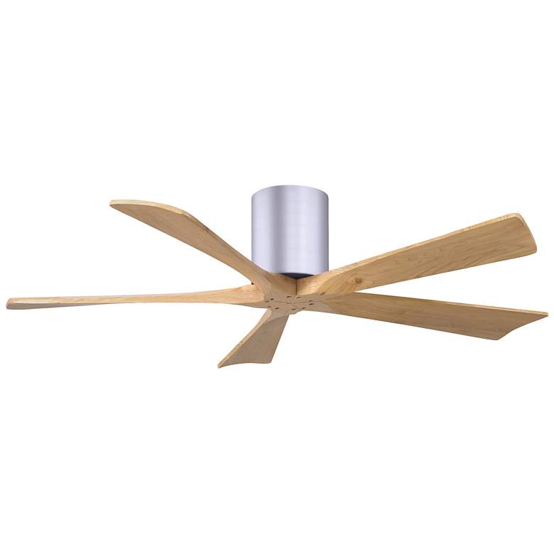 Image 1 52" Irene-5H Brushed Nickel and Light Maple Ceiling Fan