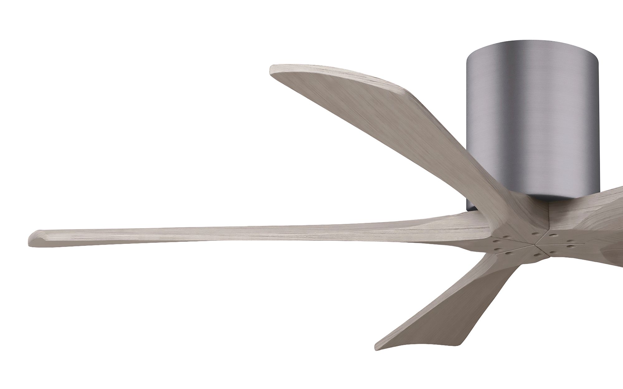 52" Irene-5H Brushed Pewter and Gray Ash Ceiling Fan