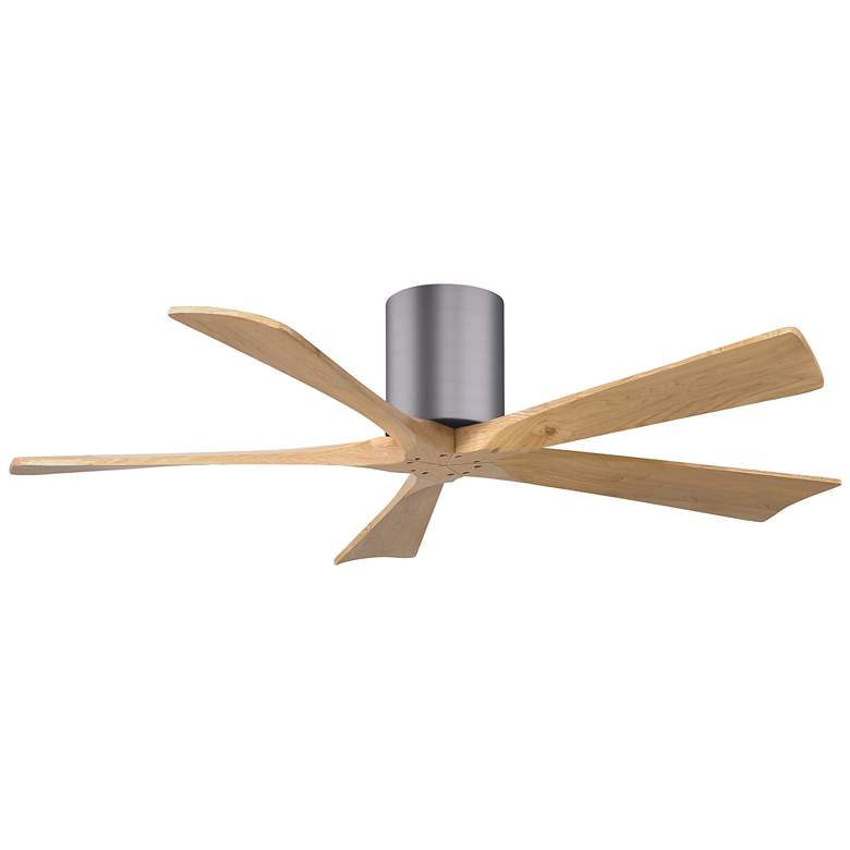 Image 1 52" Irene-5H Brushed Pewter and Light Maple Ceiling Fan