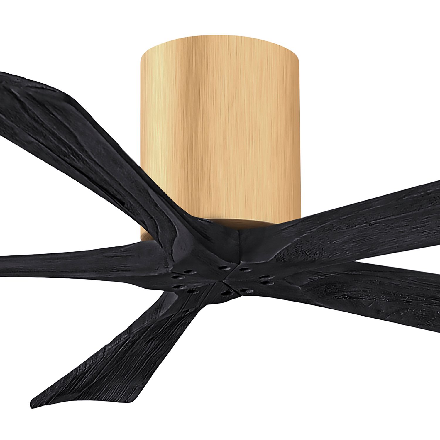 52" Irene-5H Light Maple and Matte Black Ceiling Fan