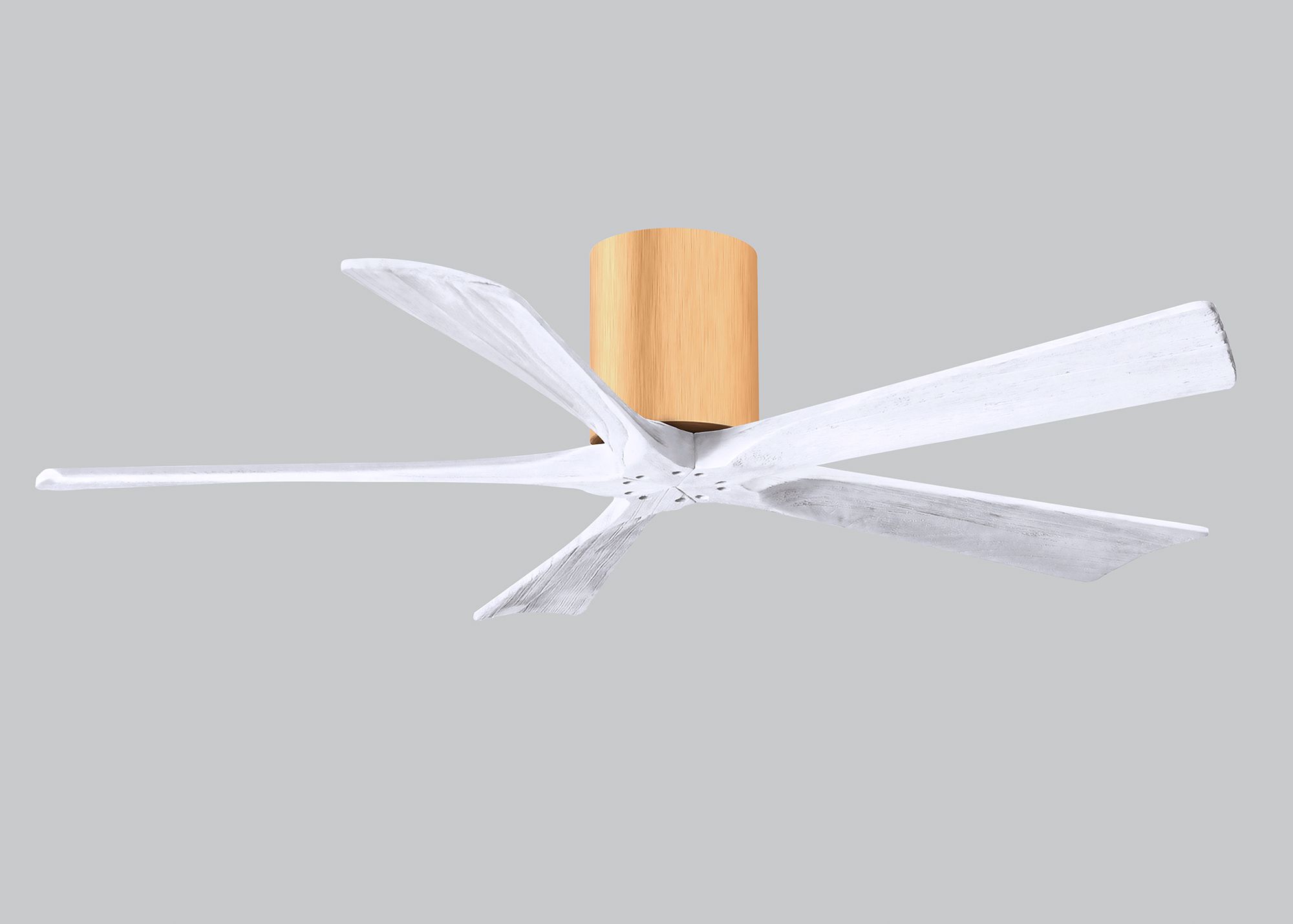 52" Irene-5H Light Maple and Matte White Ceiling Fan