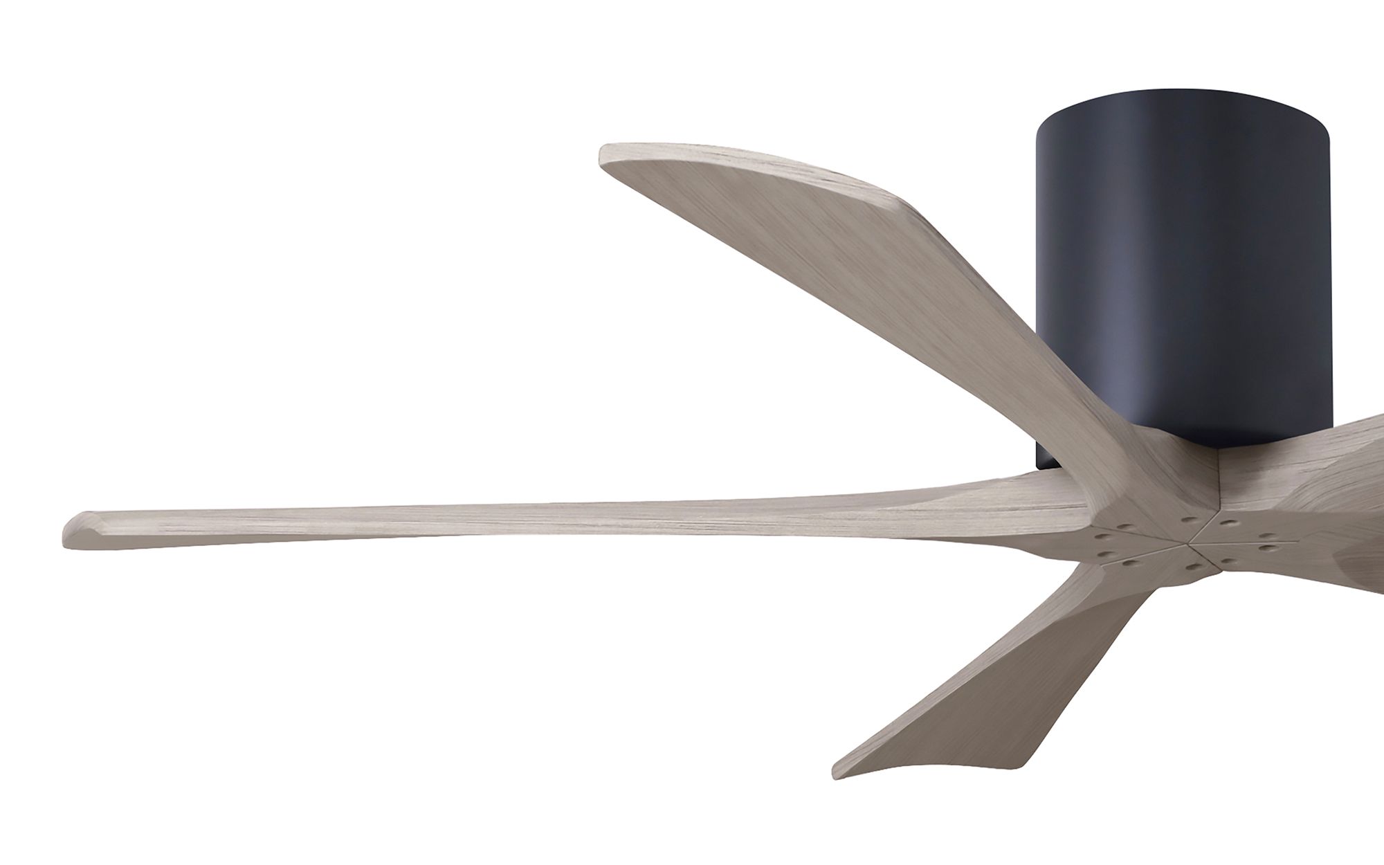 52" Irene-5H Matte Black and Gray Ash Ceiling Fan