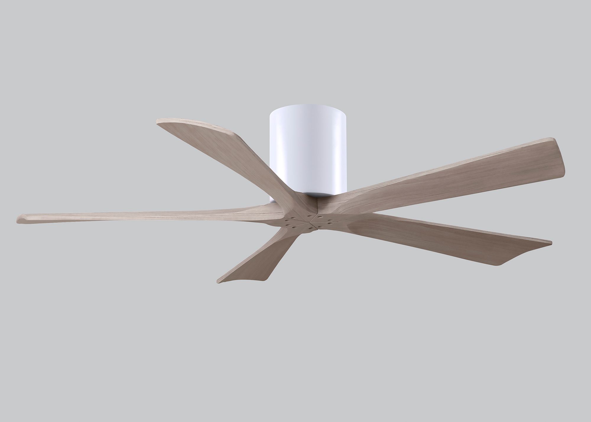 52" Irene-5H Matte White and Gray Ash Ceiling Fan