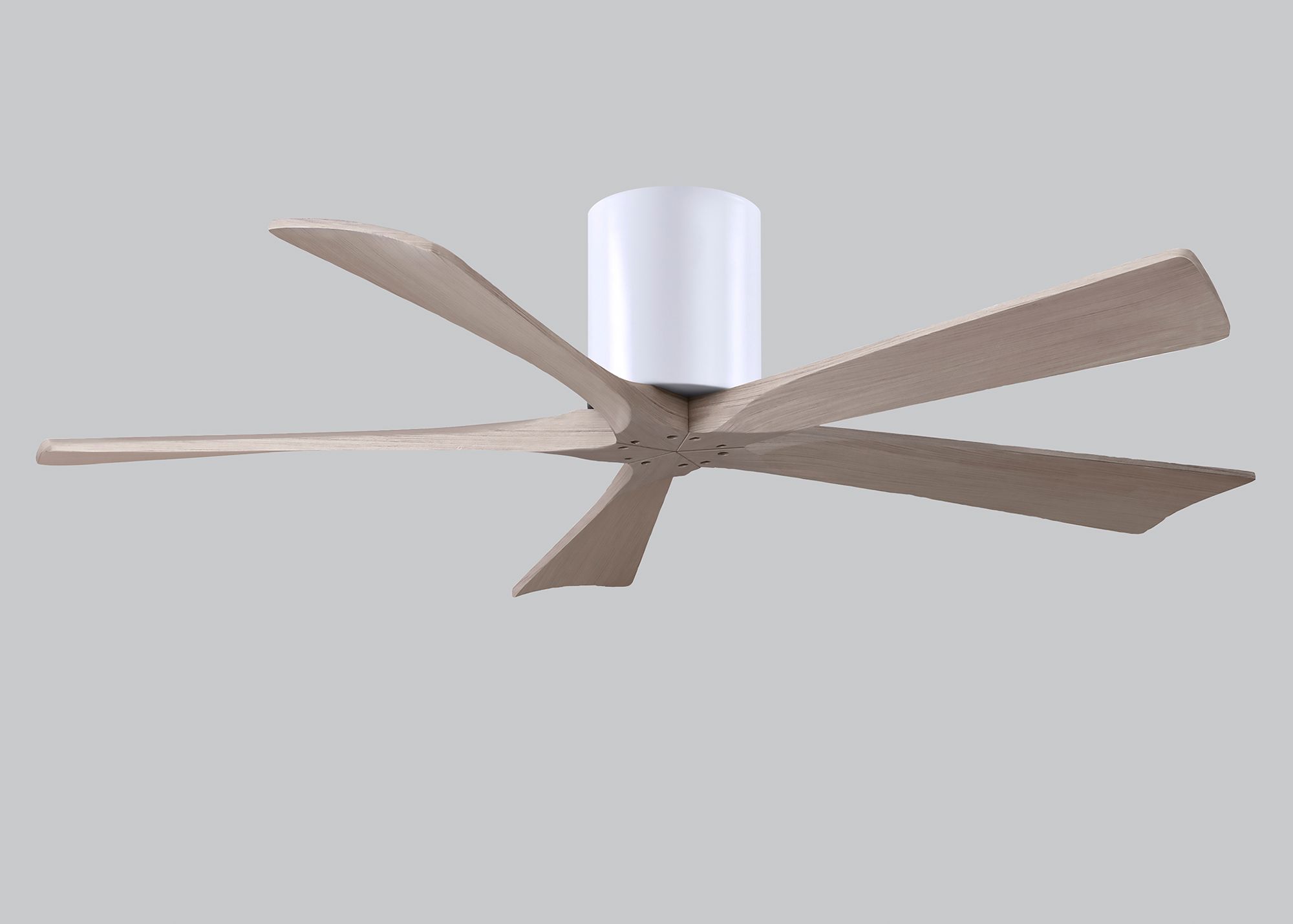 52" Irene-5H Matte White and Gray Ash Ceiling Fan