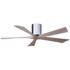 52" Irene-5H Polished Chrome and Gray Ash Ceiling Fan