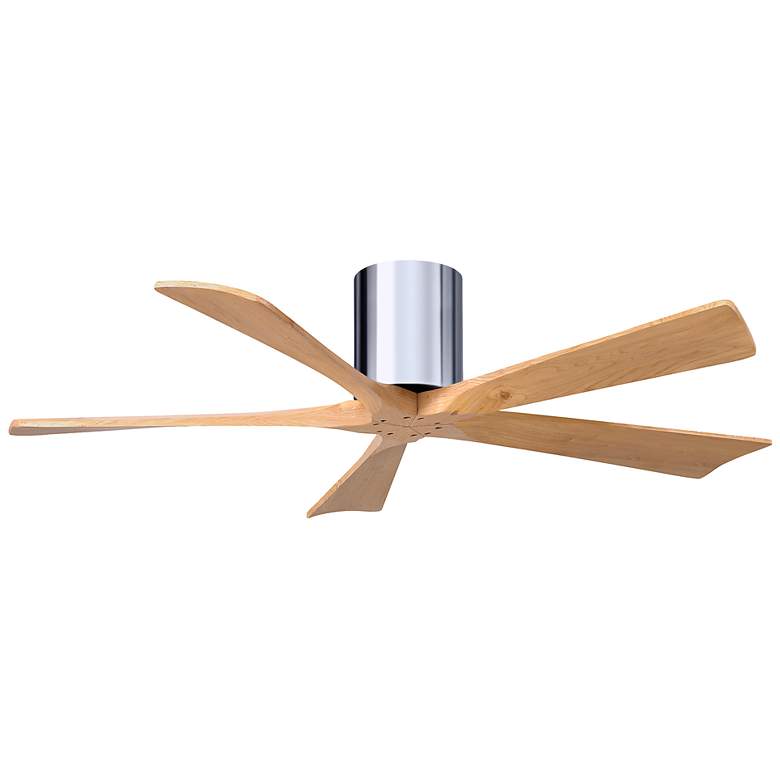Image 1 52" Irene-5H Polished Chrome and Light Maple Ceiling Fan