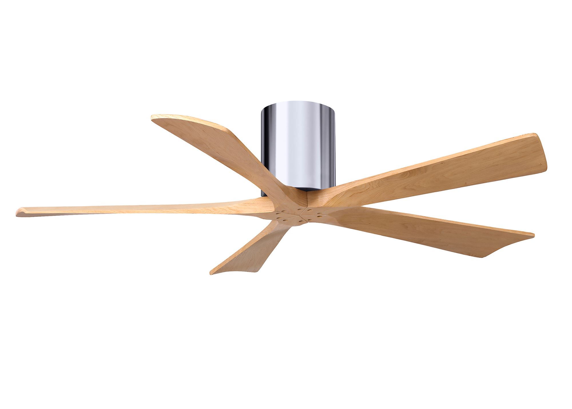 Image 2 52" Irene-5H Polished Chrome and Light Maple Ceiling Fan more views