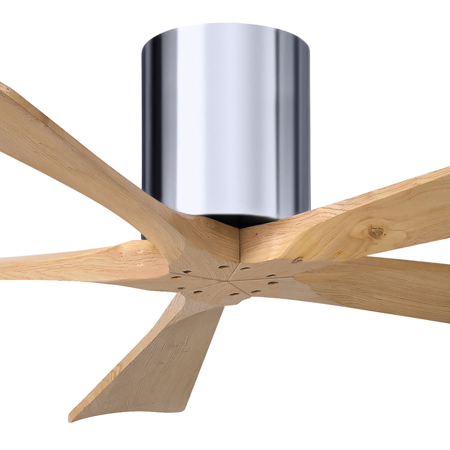 Image 5 52" Irene-5H Polished Chrome and Light Maple Ceiling Fan more views