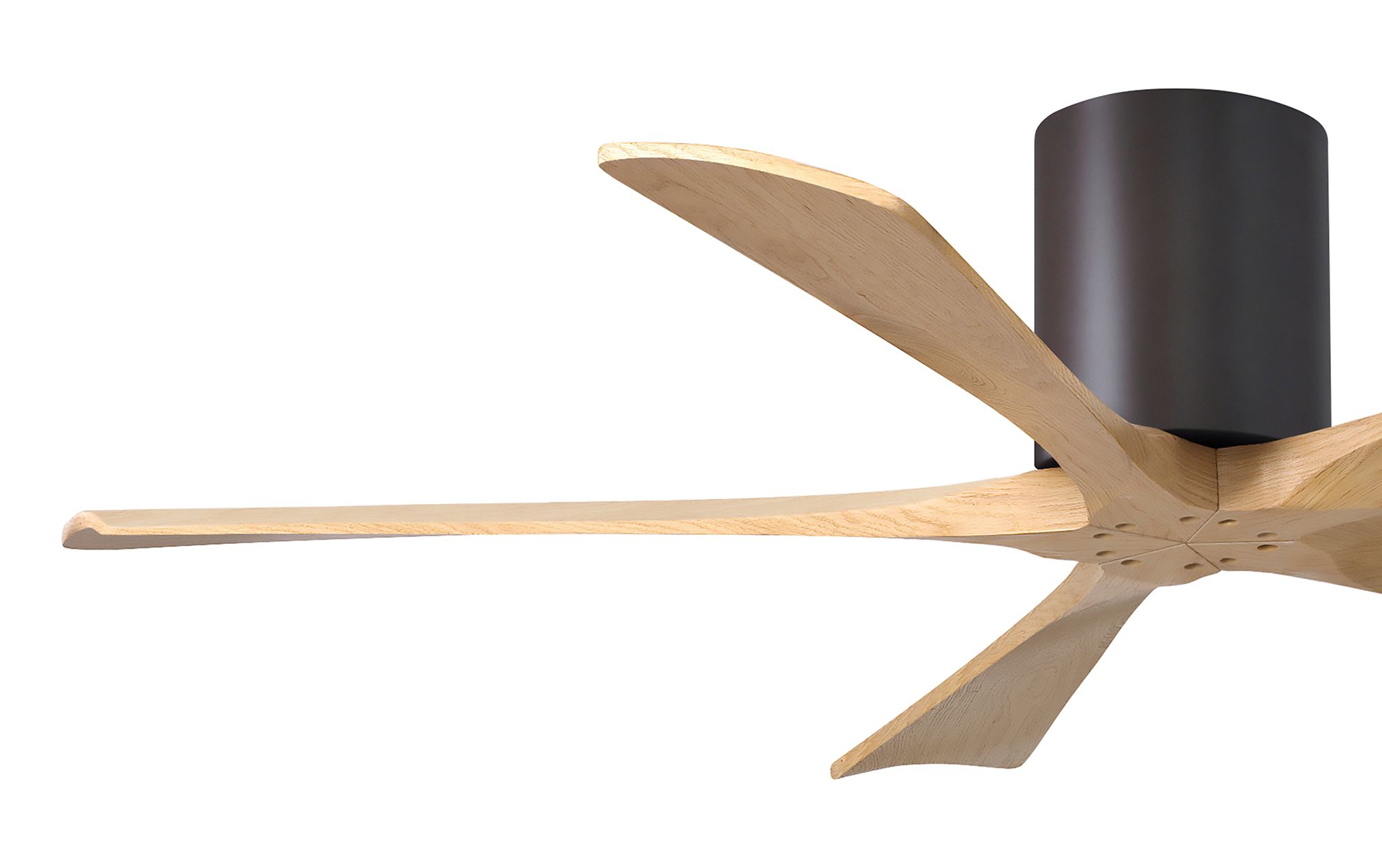 52" Irene-5H Textured Bronze and Light Maple Ceiling Fan