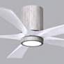 4_52" Irene-5HLK Barnwood and Matte White LED Ceiling Fan more views