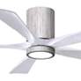 5_52" Irene-5HLK Barnwood and Matte White LED Ceiling Fan more views