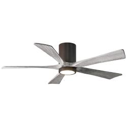 52" Irene-5HLK Bronze 5-Blade LED Damp Hugger Ceiling Fan with Remote