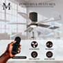52" Irene-5HLK Bronze 5-Blade LED Damp Hugger Ceiling Fan with Remote