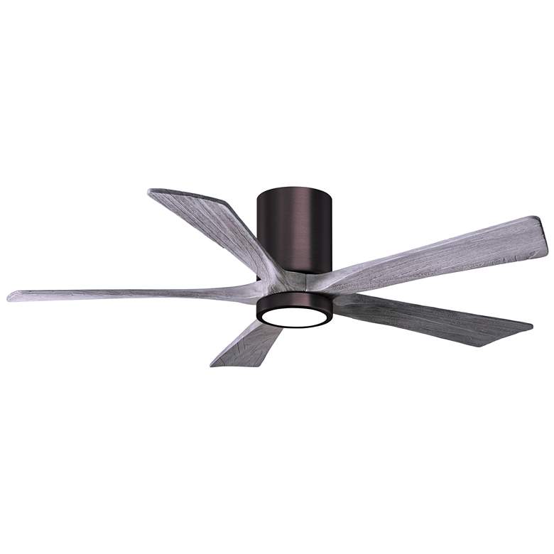 Image 1 52" Irene-5HLK Brushed Bronze and Barn Wood LED Ceiling Fan