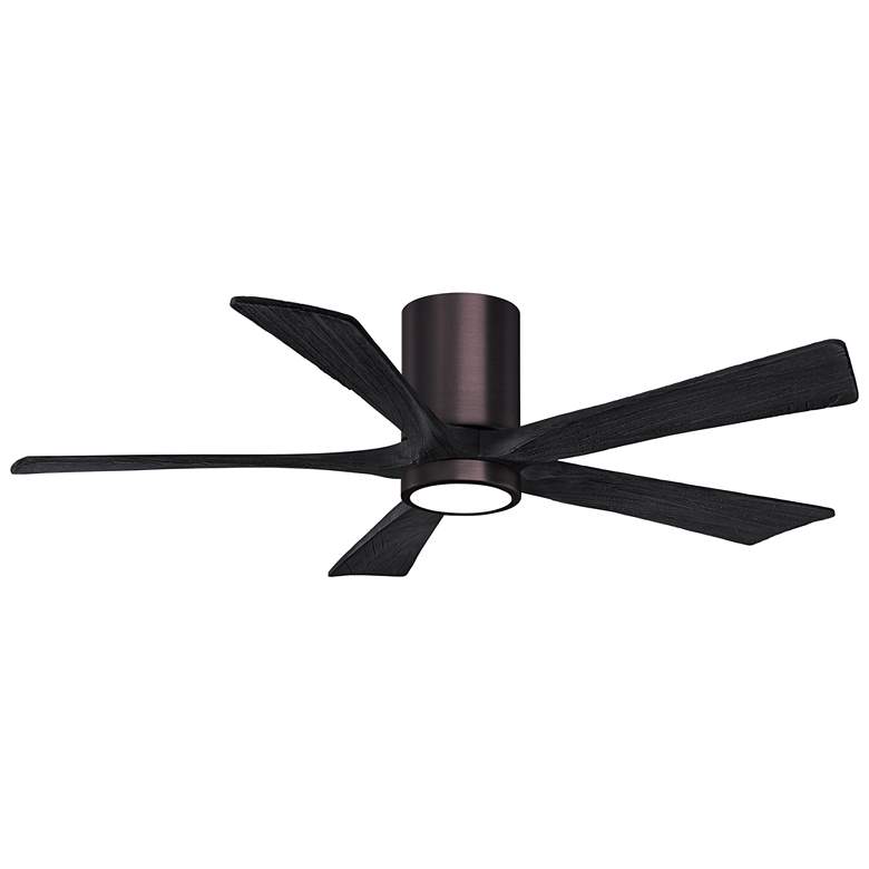 Image 1 52" Irene-5HLK Brushed Bronze and Black LED Ceiling Fan