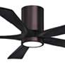 7_52" Irene-5HLK Brushed Bronze and Black LED Ceiling Fan more views