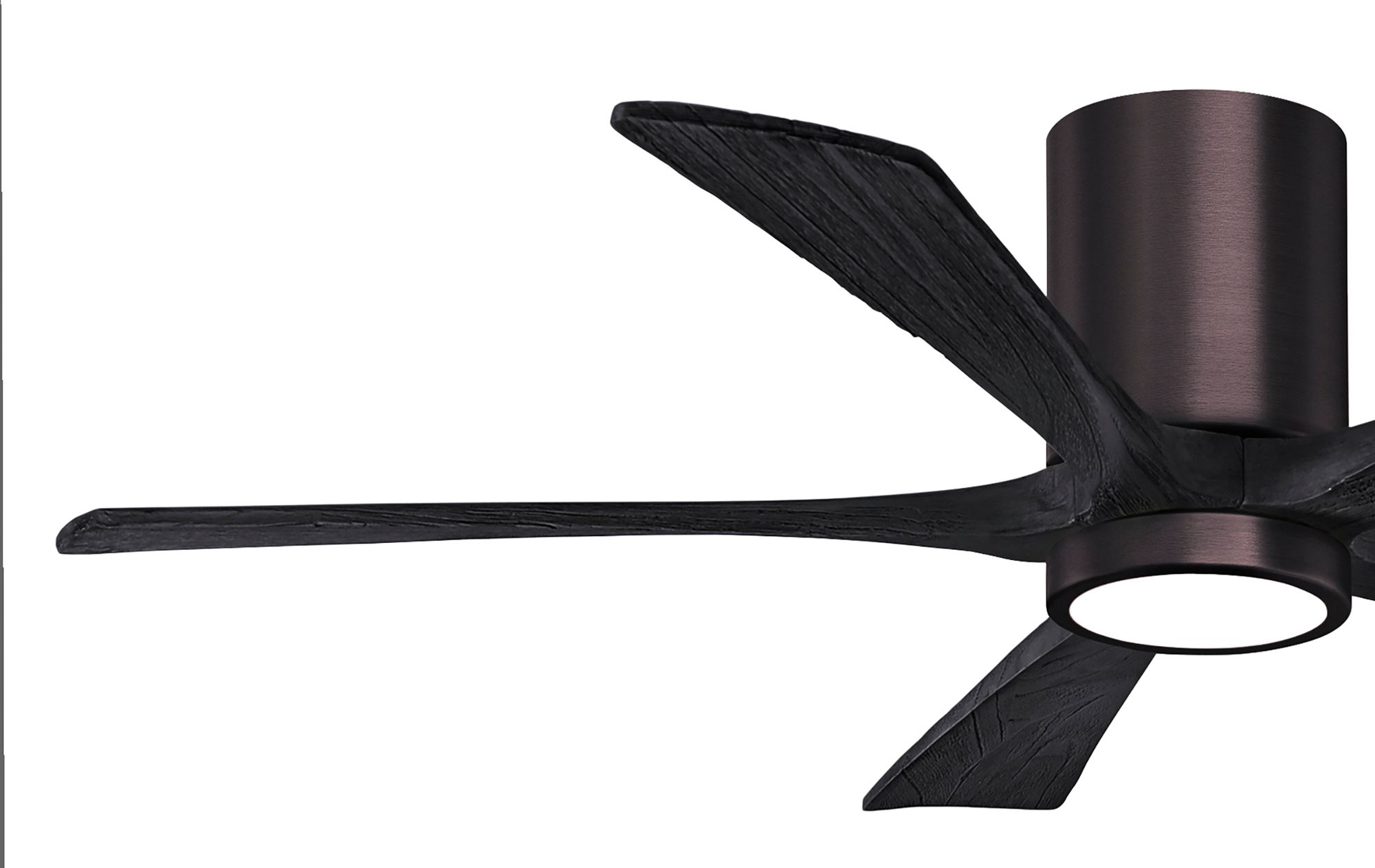 52" Irene-5HLK Brushed Bronze and Black LED Ceiling Fan