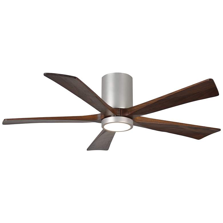 Image 2 52" Irene-5HLK Brushed Nickel and Walnut LED Ceiling Fan