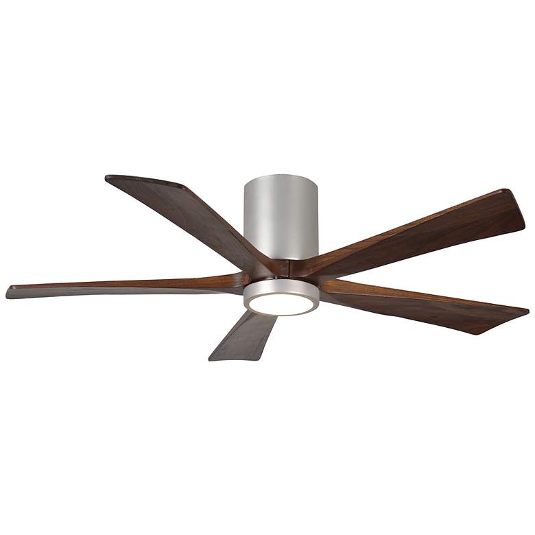 Image 1 52 inch Irene-5HLK Brushed Nickel and Walnut LED Ceiling Fan