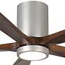 52" Irene-5HLK Brushed Nickel and Walnut LED Ceiling Fan
